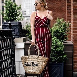 Pants - Striped low back jumpsuit Pants - Striped low back jumpsuit